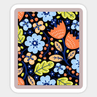 Floral pattern illustration Sticker